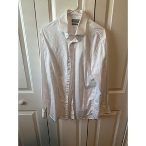 Michael Kors‎ Slim Fit Stretch Dress Shirt White Long Sleeve 16 32/33